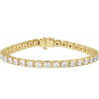 Diamond2deal 14k Gold 9 Ctw Lab-grown Diamond Link Bracelet 7.25" In Yellow