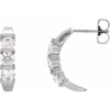 Diamond2deal 14k Gold 9/10ct Lab-grown Diamond Earrings Clarity Si, Color G-h In White