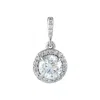 Diamond2deal 14k Gold 9/10ct Lab-grown Diamond Halo-style Pendant In White