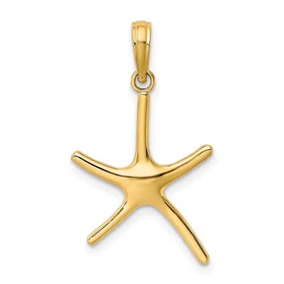 Diamond2deal 14k Gold Dancing Starfish Charm Pendant