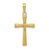 Diamond2deal 14k Gold Diamond-cut X Cross Pendant In Yellow