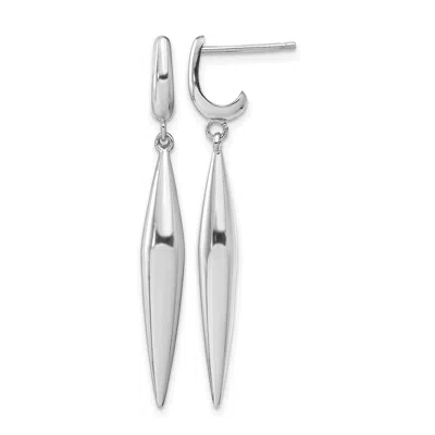 Diamond2deal 14k Gold Drop Dangle Earrings In Gray