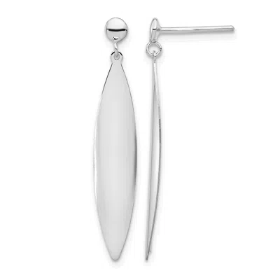 Diamond2deal 14k Gold Fancy Drop Dangle Earrings 36 Mm In Metallic