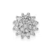 Diamond2deal 14k Gold Lab Grown Diamond Cluster Chain Slide Pendant (0.28ct, Vs, G-h) In White