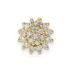 Diamond2deal 14k Gold Lab Grown Diamond Cluster Chain Slide Pendant (0.28ct, Vs, G-h) In Yellow