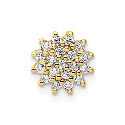 Diamond2deal 14k Gold Lab Grown Diamond Cluster Chain Slide Pendant (0.28ct, Vs, G-h) In Yellow