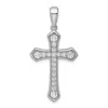 Diamond2deal 14k Gold Lab Grown Diamond Cross Pendant (0.75ct, Vs, D-e) In White