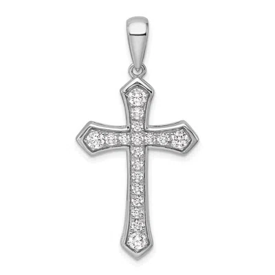 Diamond2deal 14k Gold Lab Grown Diamond Cross Pendant (0.75ct, Vs, D-e) In White