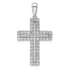 Diamond2deal 14k Gold Lab Grown Diamond Cross Pendant (1ct, Vs, D-e) In White