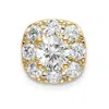 Diamond2deal 14k Gold Lab Grown Diamond Cushion Halo Pendant (1ct, Vs, G-h) In Yellow