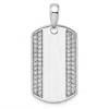 Diamond2deal 14k Gold Lab Grown Diamond Dog Tag Pendant (0.75ct, Vs, D-e) In White