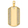 Diamond2deal 14k Gold Lab Grown Diamond Dog Tag Pendant (0.75ct, Vs, D-e) In Yellow