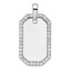 Diamond2deal 14k Gold Lab Grown Diamond Dog Tag Pendant (1ct, Vs, D-e) In White
