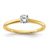 Diamond2deal 14k Gold Lab Grown Diamond Engagement Ring 0.33ct Clarity- Vs Color- D-e In Yellow