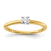 Diamond2deal 14k Gold Lab Grown Diamond Engagement Ring 1/4ct Clarity- Vs Color- D-e In Yellow