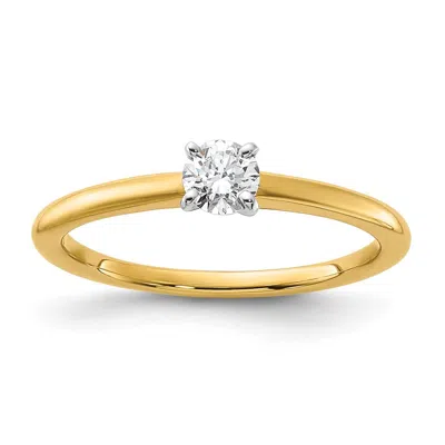 Diamond2deal 14k Gold Lab Grown Diamond Engagement Ring 1/4ct Clarity- Vs Color- D-e In Yellow