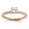 Diamond2deal 14k Gold Lab Grown Diamond Engagement Ring 3/4ct Clarity- Vs Color- G-h In Pink