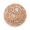 Diamond2deal 14k Gold Lab Grown Diamond Honeycomb Chain Slide Pendant (0.5ct, Vs, G-h) In Pink