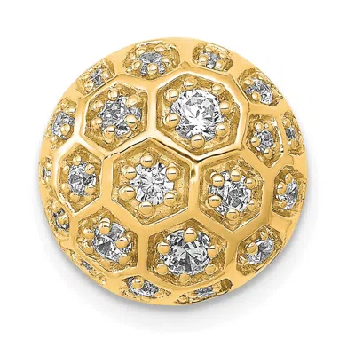 Diamond2deal 14k Gold Lab Grown Diamond Honeycomb Chain Slide Pendant (0.5ct, Vs, G-h) In Yellow