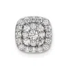 Diamond2deal 14k Gold Lab Grown Diamond Squared Halo Chain Slide Pendant (0.44ct, Vs, G-h) In White