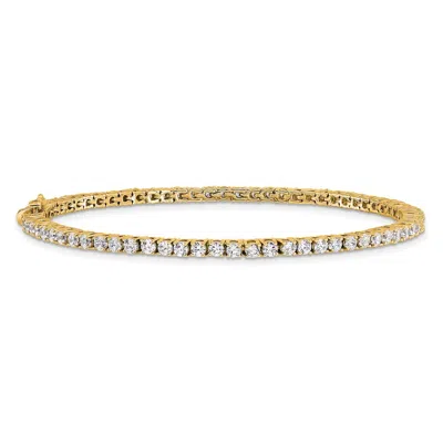 Diamond2deal 14k Gold Lab Grown Diamond Tennis Bracelet (7 Ct, Color-d, Clarity- Vs) 7 Inch In Yellow