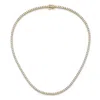 Diamond2deal 14k Gold Lab Grown Diamond Tennis Collar Necklace 18" (10 Ct, Color-e-f, Clarity- Vs) In Yellow
