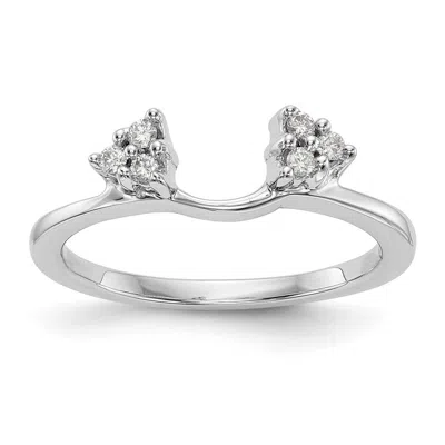 Diamond2deal 14k Gold Lab Grown Diamond Wedding Band Ring 0.12ct Clarity- Vs Color- G-h In White