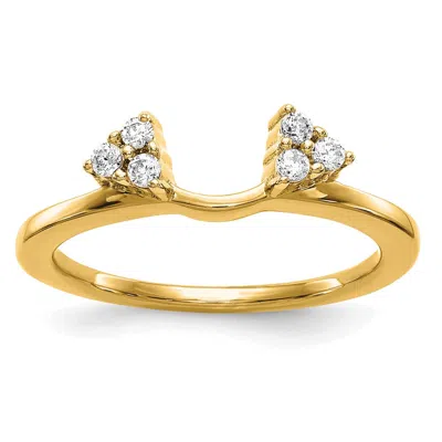 Diamond2deal 14k Gold Lab Grown Diamond Wedding Band Ring 0.12ct Clarity- Vs Color- G-h In Yellow