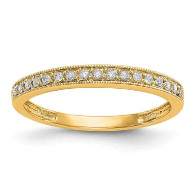 Diamond2deal 14k Gold Lab Grown Diamond Wedding Band Ring 0.17ct Clarity- Vs Color- G-h In Yellow