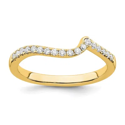 Diamond2deal 14k Gold Lab Grown Diamond Wedding Band Ring 0.18ct Clarity- Vs Color- G-h In Yellow