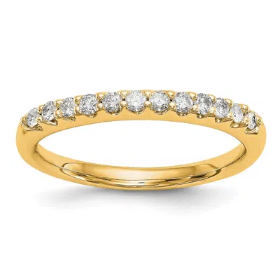 Diamond2deal 14k Gold Lab Grown Diamond Wedding Band Ring 0.26ct Clarity- Vs Color- G-h In Yellow