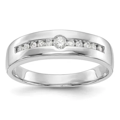 Diamond2deal 14k Gold Lab Grown Diamond Wedding Band Ring 0.27ct Clarity- Vs Color- G-h In White