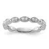 Diamond2deal 14k Gold Lab Grown Diamond Wedding Band Ring 0.27ct Clarity- Vs Color- G-h In White
