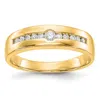 Diamond2deal 14k Gold Lab Grown Diamond Wedding Band Ring 0.27ct Clarity- Vs Color- G-h In Yellow
