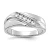 Diamond2deal 14k Gold Lab Grown Diamond Wedding Band Ring 0.33ct Clarity- Vs Color- G-h In White