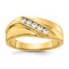 Diamond2deal 14k Gold Lab Grown Diamond Wedding Band Ring 0.33ct Clarity- Vs Color- G-h In Yellow