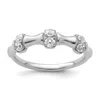 Diamond2deal 14k Gold Lab Grown Diamond Wedding Band Ring 0.35ct Clarity- Vs Color- G-h In White
