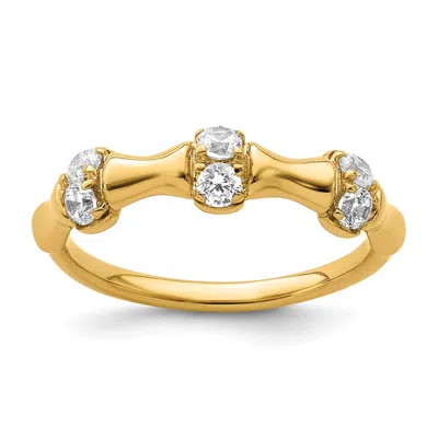 Diamond2deal 14k Gold Lab Grown Diamond Wedding Band Ring 0.35ct Clarity- Vs Color- G-h In Yellow