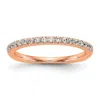 Diamond2deal 14k Gold Lab Grown Diamond Wedding Band Ring 0.37ct Clarity- Vs Color- D-e In Pink