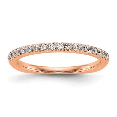 Diamond2deal 14k Gold Lab Grown Diamond Wedding Band Ring 0.37ct Clarity- Vs Color- D-e In Pink