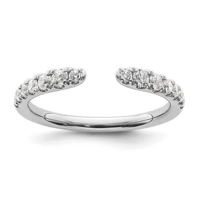 Diamond2deal 14k Gold Lab Grown Diamond Wedding Band Ring 0.37ct Clarity- Vs Color- D-e In White