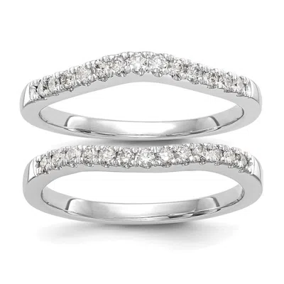 Diamond2deal 14k Gold Lab Grown Diamond Wedding Band Ring 0.37ct Clarity- Vs Color- G-h In White