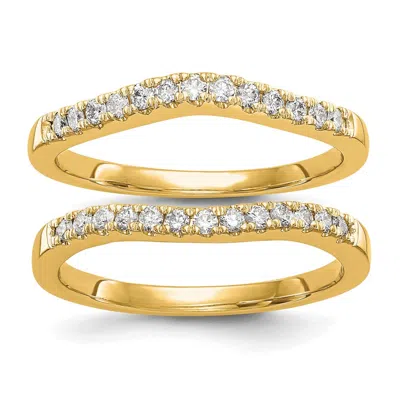 Diamond2deal 14k Gold Lab Grown Diamond Wedding Band Ring 0.37ct Clarity- Vs Color- G-h In Yellow