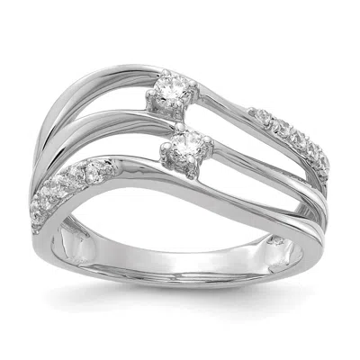 Diamond2deal 14k Gold Lab Grown Diamond Wedding Band Ring 0.3ct Clarity- Vs Color- G-h In White