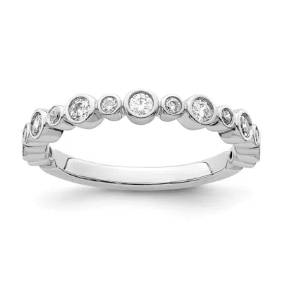 Diamond2deal 14k Gold Lab Grown Diamond Wedding Band Ring 0.4ct Clarity- Vs Color- G-h In White