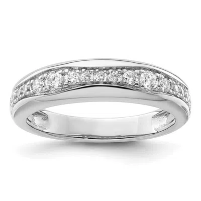 Diamond2deal 14k Gold Lab Grown Diamond Wedding Band Ring 0.4ct Clarity- Vs Color- G-h In White