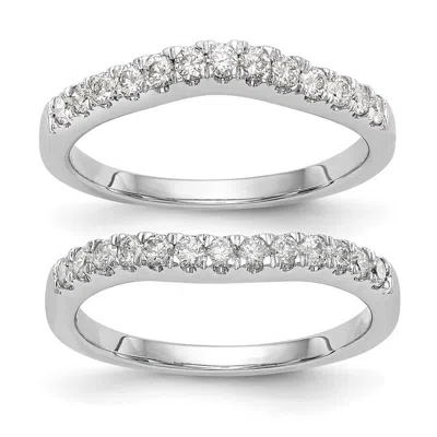 Diamond2deal 14k Gold Lab Grown Diamond Wedding Band Ring 0.63ct Clarity- Vs Color- G-h In White