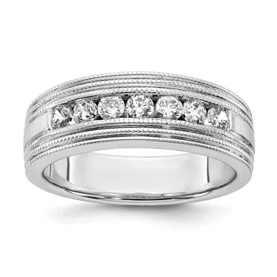 Diamond2deal 14k Gold Lab Grown Diamond Wedding Band Ring 0.63ct Clarity- Vs Color- G-h In White