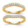 Diamond2deal 14k Gold Lab Grown Diamond Wedding Band Ring 0.63ct Clarity- Vs Color- G-h In Yellow