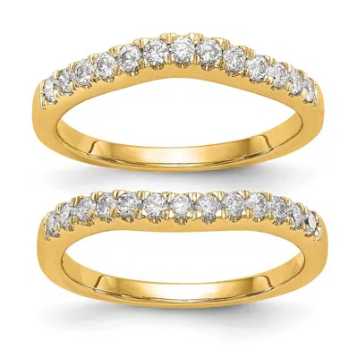 Diamond2deal 14k Gold Lab Grown Diamond Wedding Band Ring 0.63ct Clarity- Vs Color- G-h In Yellow